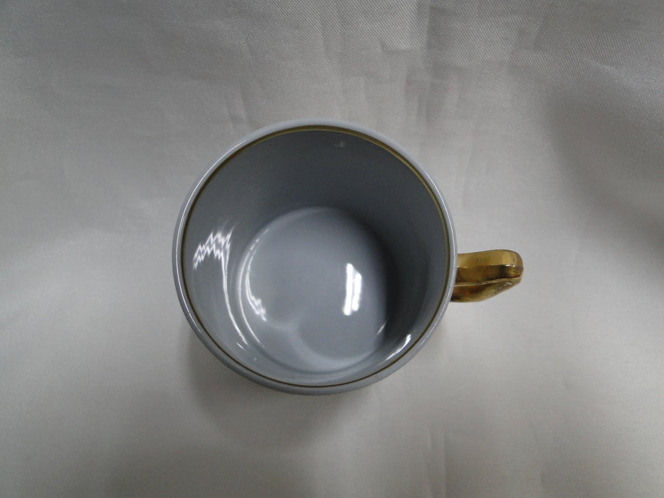 Spode Y4942, Red, Pink, & Gold Leaves on Gray: Demitasse Cup & Saucer Set 2 1/4"