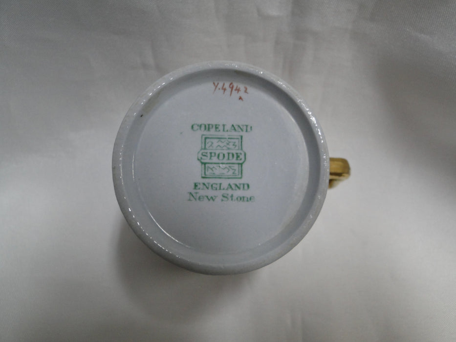 Spode Y4942, Red, Pink, & Gold Leaves on Gray: Demitasse Cup & Saucer Set 2 1/4"