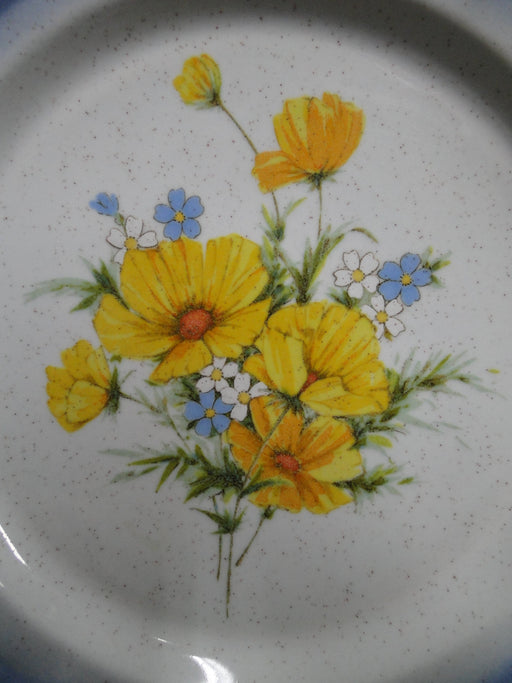 Mikasa Country Club Amy, Yellow Flowers, Blue Edge: Dinner Plate, 10 3/4", As Is