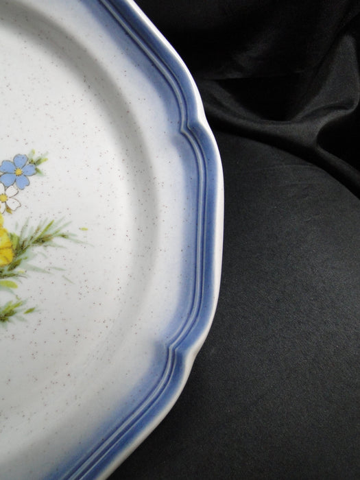 Mikasa Country Club Amy, Yellow Flowers, Blue Edge: Dinner Plate, 10 3/4", As Is