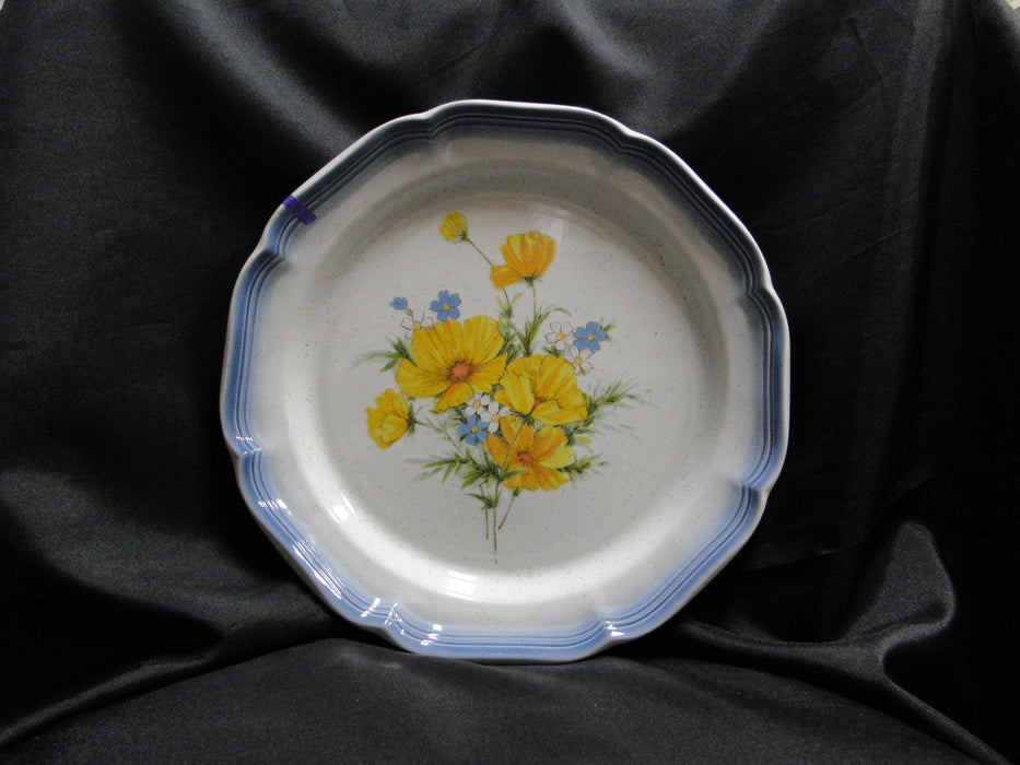 Mikasa Country Club Amy, Yellow Flowers, Blue Edge: Dinner Plate, 10 3/4", As Is