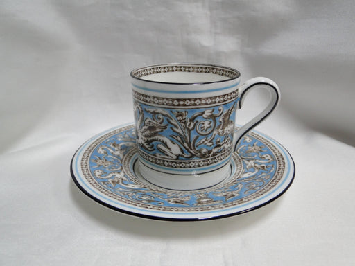 Wedgwood Florentine Turquoise, Fruit, Dragons: Demitasse Cup & Saucer, 2 1/4"