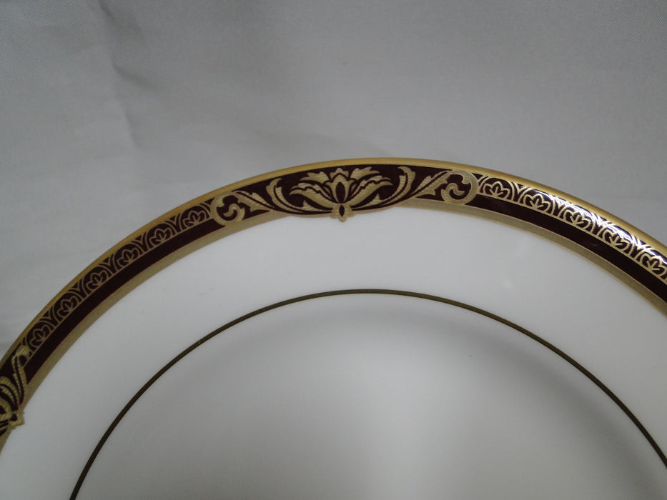 Royal Doulton Tennyson, Maroon Band, Gold Scrolls: Bread Plate (s), 6 5/8"