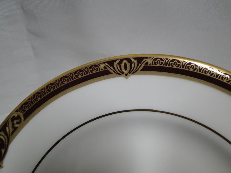 Royal Doulton Tennyson, Maroon Band, Gold Scrolls: Bread Plate (s), 6 5/8"