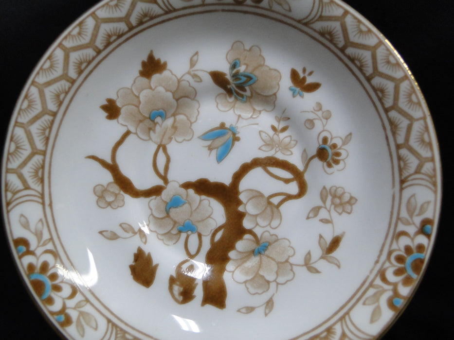 Tuscan D1844, Brown & Turquoise Tree & Flowers: Demi Cup & Saucer Set, 2 1/4"