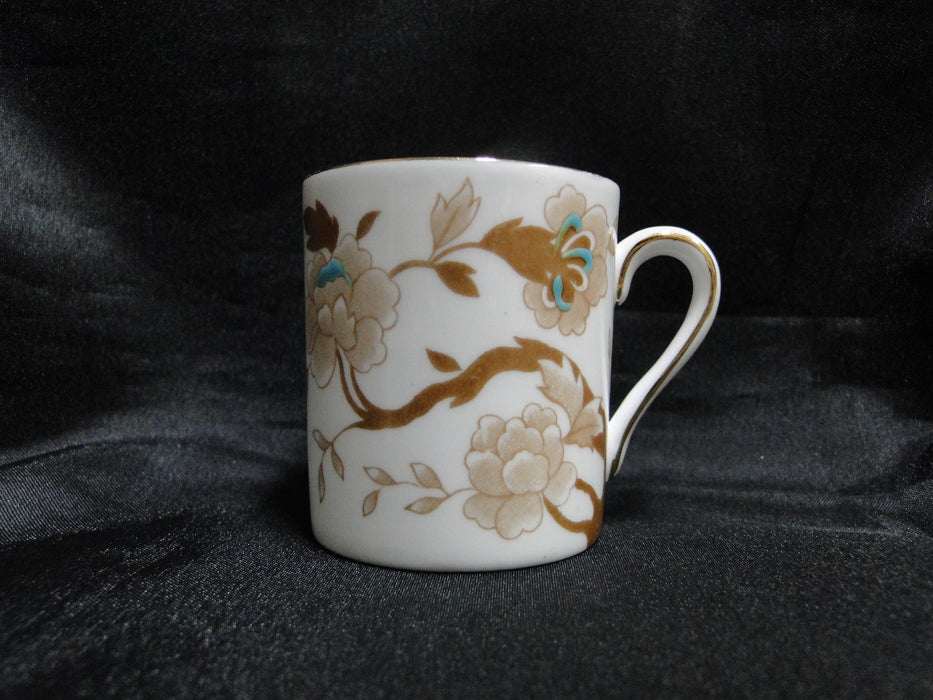 Tuscan D1844, Brown & Turquoise Tree & Flowers: Demi Cup & Saucer Set, 2 1/4"