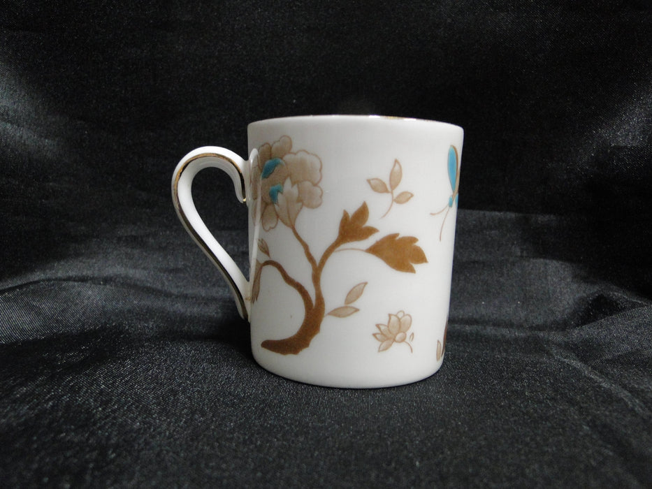 Tuscan D1844, Brown & Turquoise Tree & Flowers: Demi Cup & Saucer Set, 2 1/4"