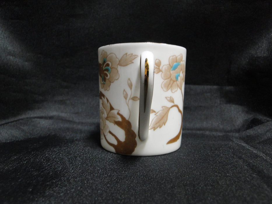 Tuscan D1844, Brown & Turquoise Tree & Flowers: Demi Cup & Saucer Set, 2 1/4"
