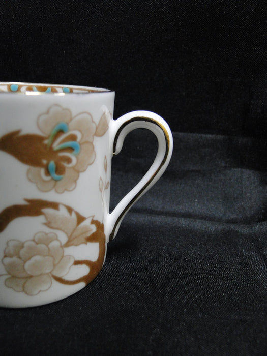 Tuscan D1844, Brown & Turquoise Tree & Flowers: Demi Cup & Saucer Set, 2 1/4"