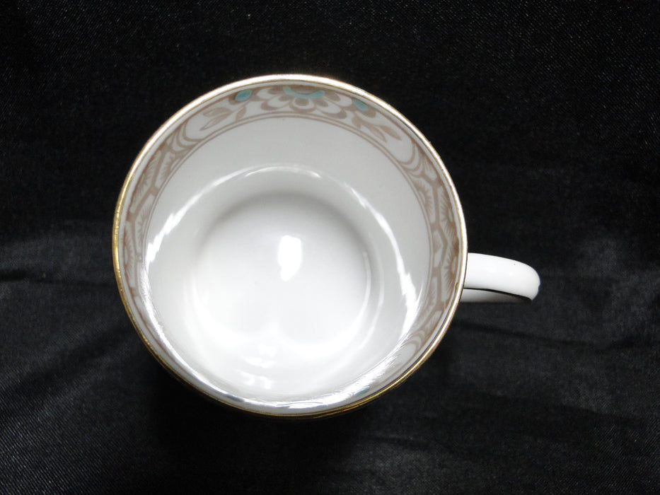 Tuscan D1844, Brown & Turquoise Tree & Flowers: Demi Cup & Saucer Set, 2 1/4"
