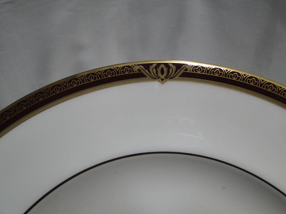Royal Doulton Tennyson, Maroon Band, Gold Scrolls: Dinner Plate (s), 10 5/8"