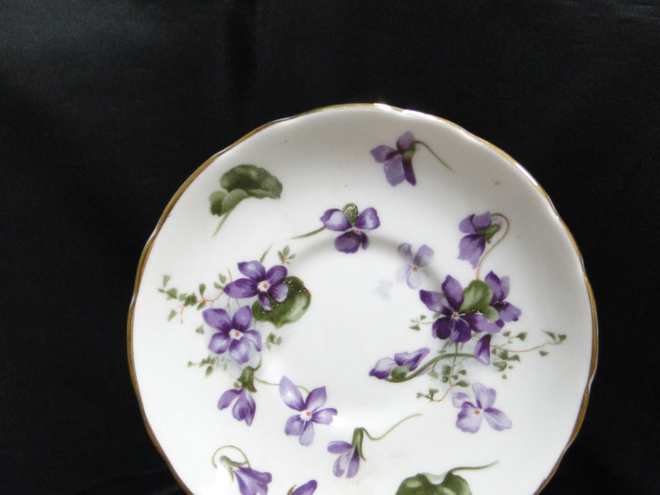 Hammersley Victorian Violets, Purple Flowers: Demi Cup & Saucer Set, 2 5/8"