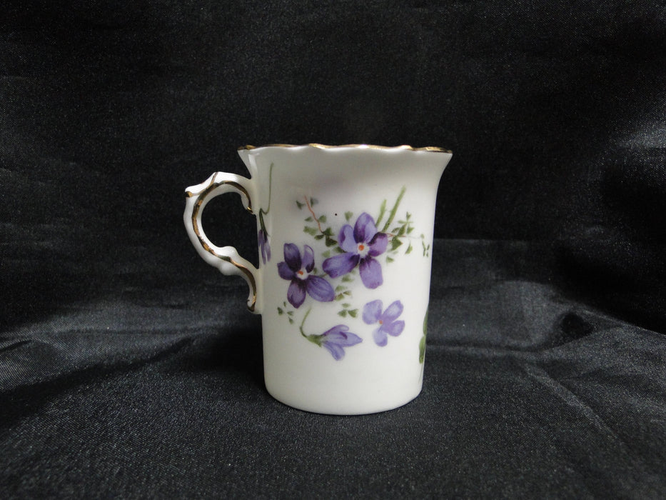 Hammersley Victorian Violets, Purple Flowers: Demi Cup & Saucer Set, 2 5/8"