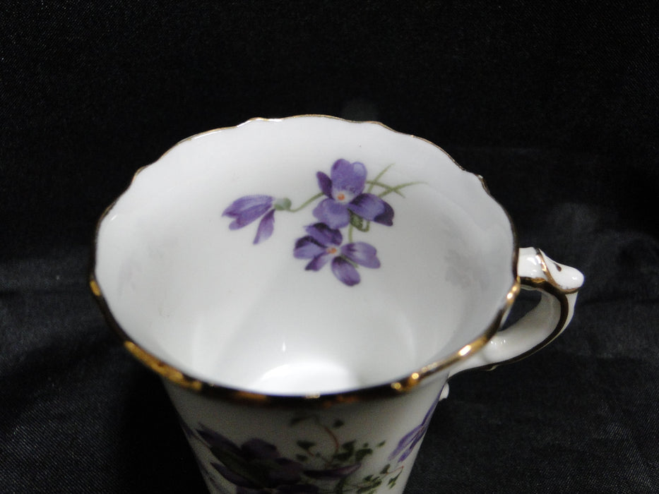 Hammersley Victorian Violets, Purple Flowers: Demi Cup & Saucer Set, 2 5/8"