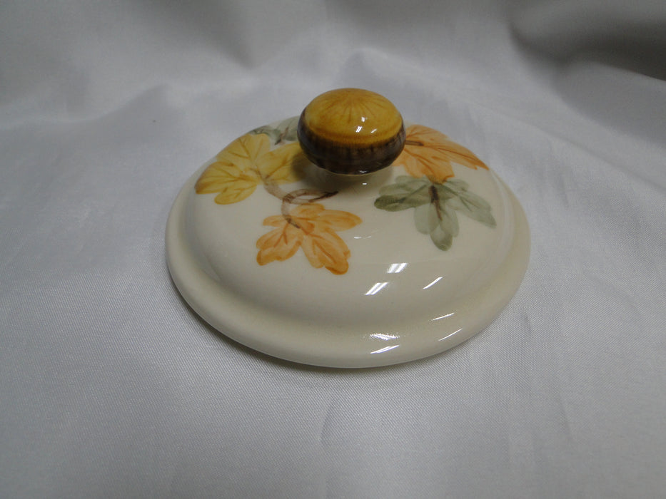 Franciscan October, USA, Fall Leaves: Sugar Bowl & Lid, 4 1/4" Tall