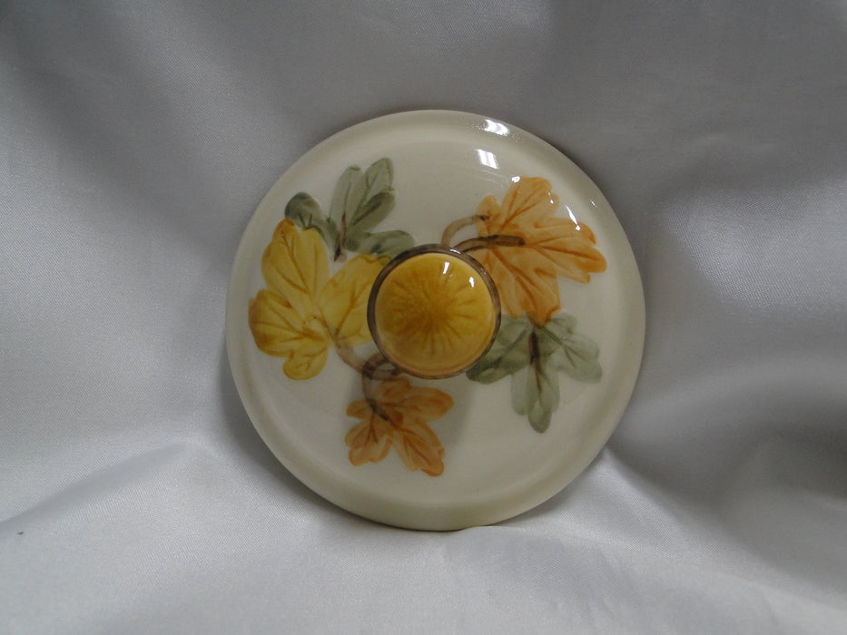 Franciscan October, USA, Fall Leaves: Sugar Bowl & Lid, 4 1/4" Tall