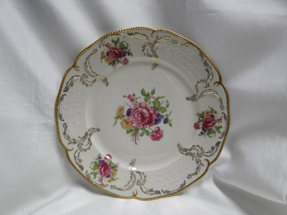 Rosenthal R53, Diplomat Pink Rose Florals, Sanssouci: Dinner Plate, 10 1/8"