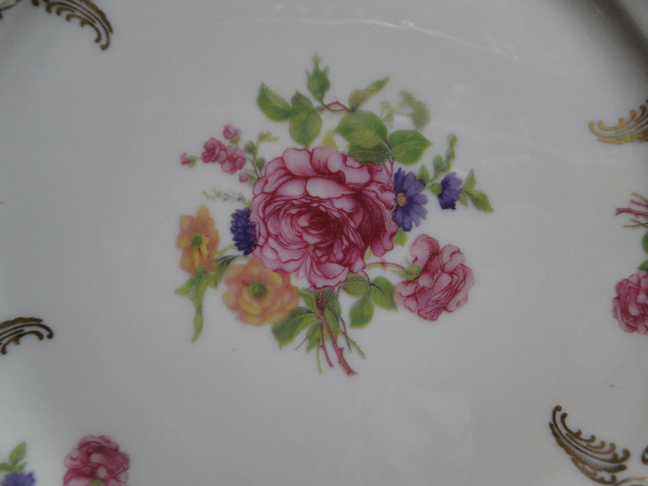 Rosenthal R53, Diplomat Pink Rose Florals, Sanssouci: Salad Plate, 8"