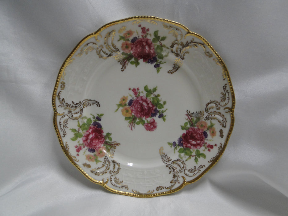 Rosenthal R53, Diplomat Pink Rose Florals, Sanssouci: Bread Plate, 6 1/4"