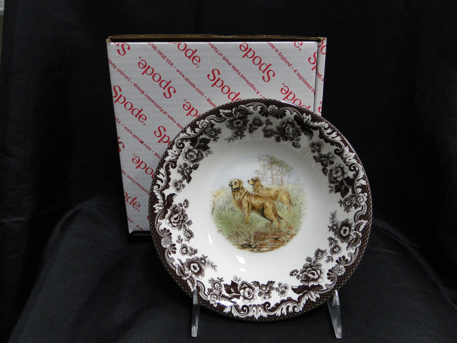 Spode Woodland Golden Retriever: NEW Ascot Salad / Soup Bowl, 8", Box