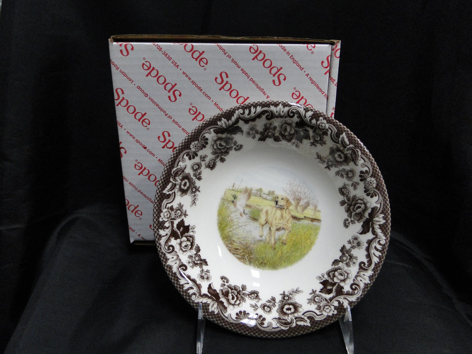 Spode Woodland Yellow Labrador: NEW Ascot Salad / Soup Bowl 8", Box