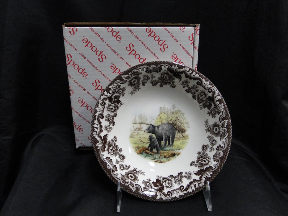 Spode Woodland Black Bear, England: NEW Ascot Salad / Soup Bowl, 8",  Box