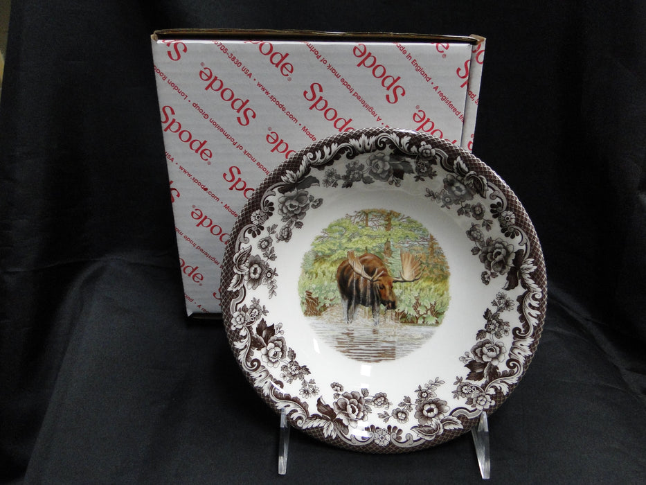 Spode Woodland Majestic Moose, England: NEW Ascot Salad / Soup Bowl, 8", Box