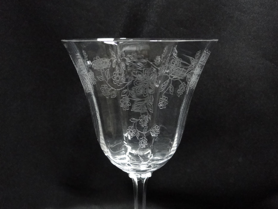 Lenox Castle Garden Crystal, Etched: Water or Wine Goblet (s), 7 5/8" Tall