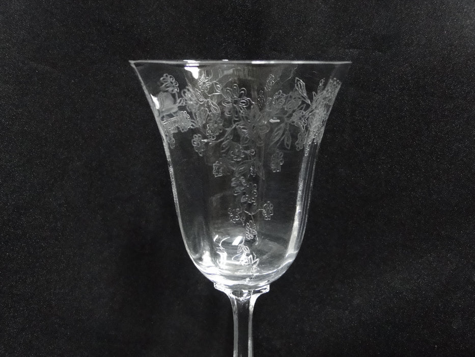 Lenox Castle Garden Crystal, Etched: Wine (s), 6 3/4" Tall