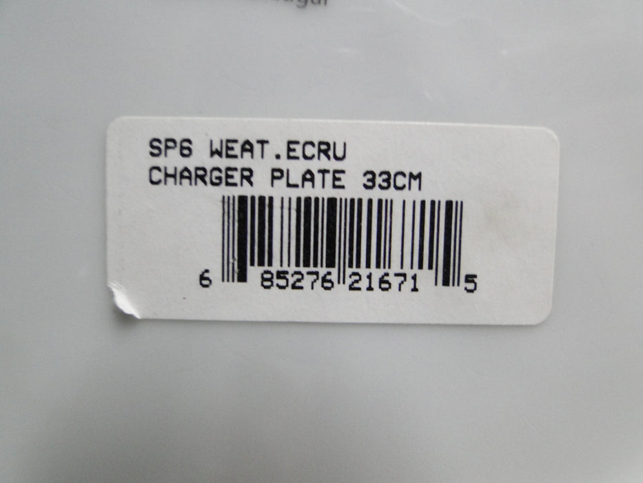 Anna Weatherly, Cream w/ Gold Trim, Smooth Edge: Charger Plate, 12 5/8"