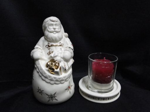 Lenox China Jewels Christmas: 2-Piece Santa Votive & Candle, 6 1/8"