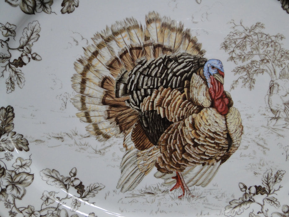 Willams Sonoma Plymouth, Turkey, Vine: Oval Serving Platter, 19" x 14 7/8"