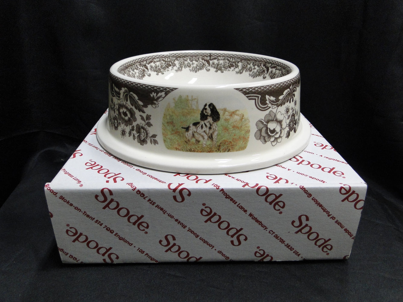 Spode Woodland Hunting Dogs: NEW Dog / Pet Bowl (s), 7 3/4" x 2 1/2", Box