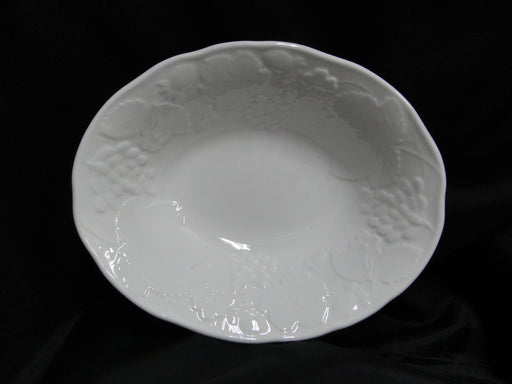 Wedgwood Strawberry and Vine, White, Bone: Oval Serving Bowl, 10" x 8"