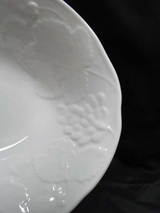 Wedgwood Strawberry and Vine, White, Bone: Oval Serving Bowl, 10" x 8"