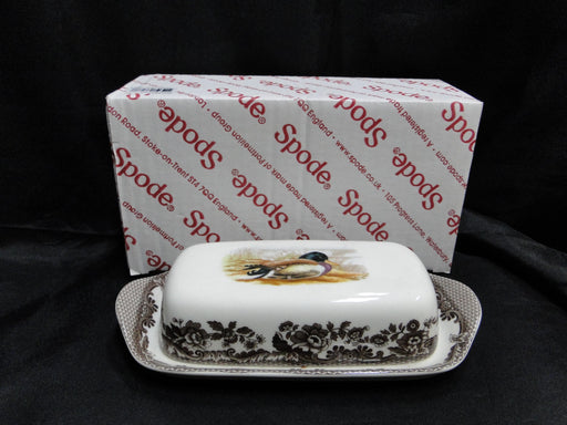 Spode Woodland Mallard Duck: NEW Covered Butter Dish w/ Lid, Box