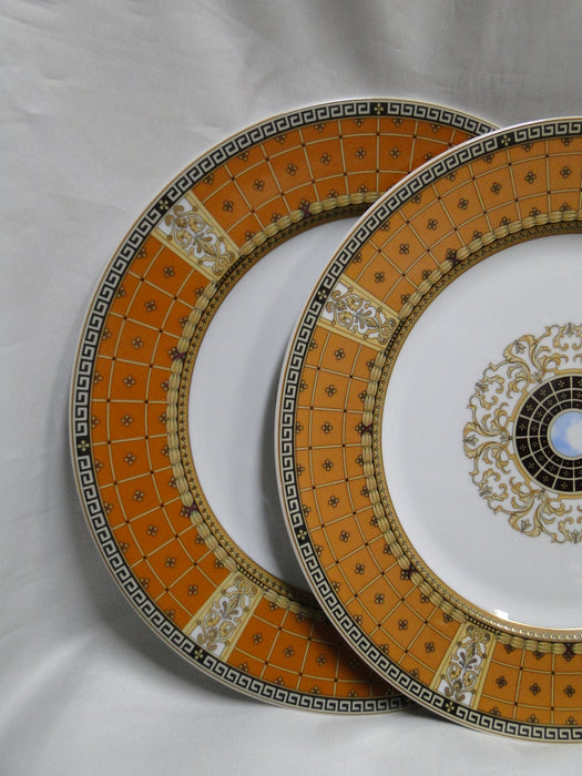 Bernardaud Grand Versailles, Orange Rim, Gold Design: Dinner Plate (s), 10 1/4"