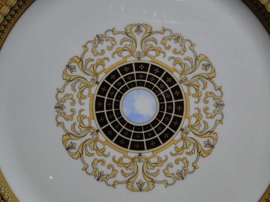 Bernardaud Grand Versailles, Orange Rim, Gold Design: Dinner Plate (s), 10 1/4"