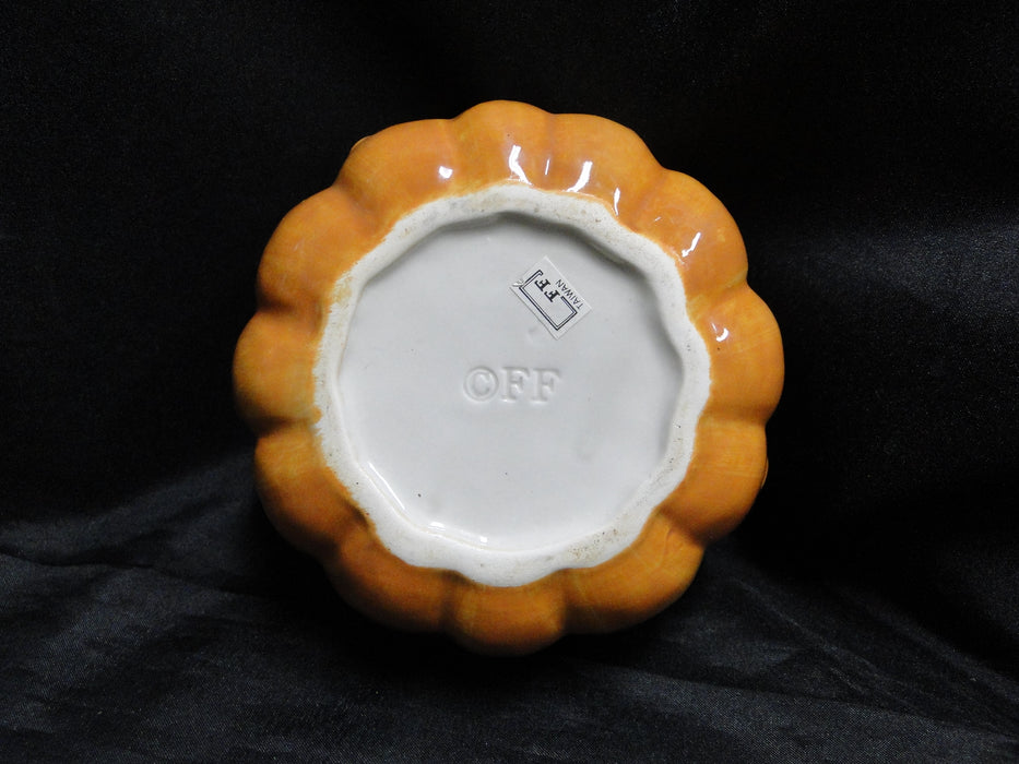 Fitz & Floyd Vegetable Garden: Pumpkin Soup Bowl & Lid, Leaf Saucer, Orig Box