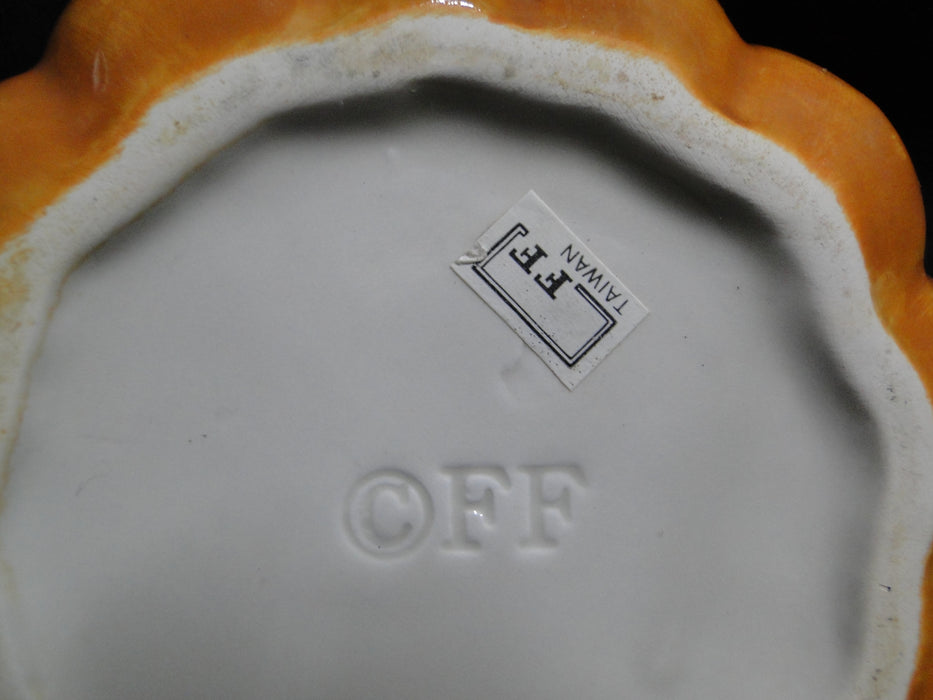 Fitz & Floyd Vegetable Garden: Pumpkin Soup Bowl & Lid, Leaf Saucer, Orig Box