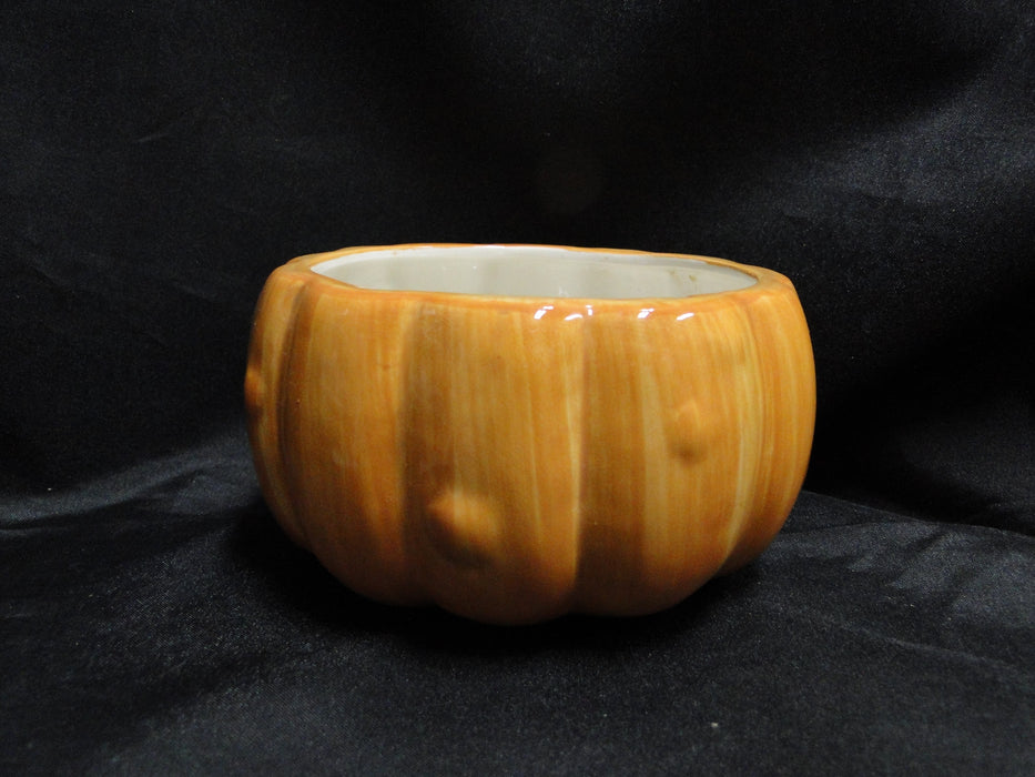 Fitz & Floyd Vegetable Garden: Pumpkin Soup Bowl & Lid, Leaf Saucer, Orig Box