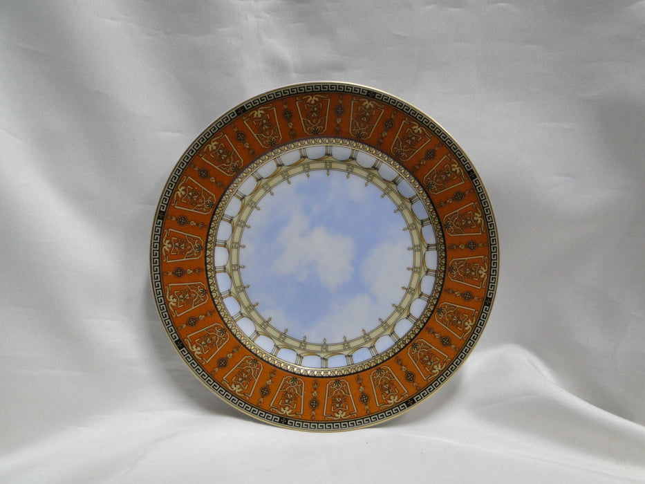 Bernardaud Grand Versailles, Orange Rim, Gold Design: Bread Plate (s), 6 3/4"