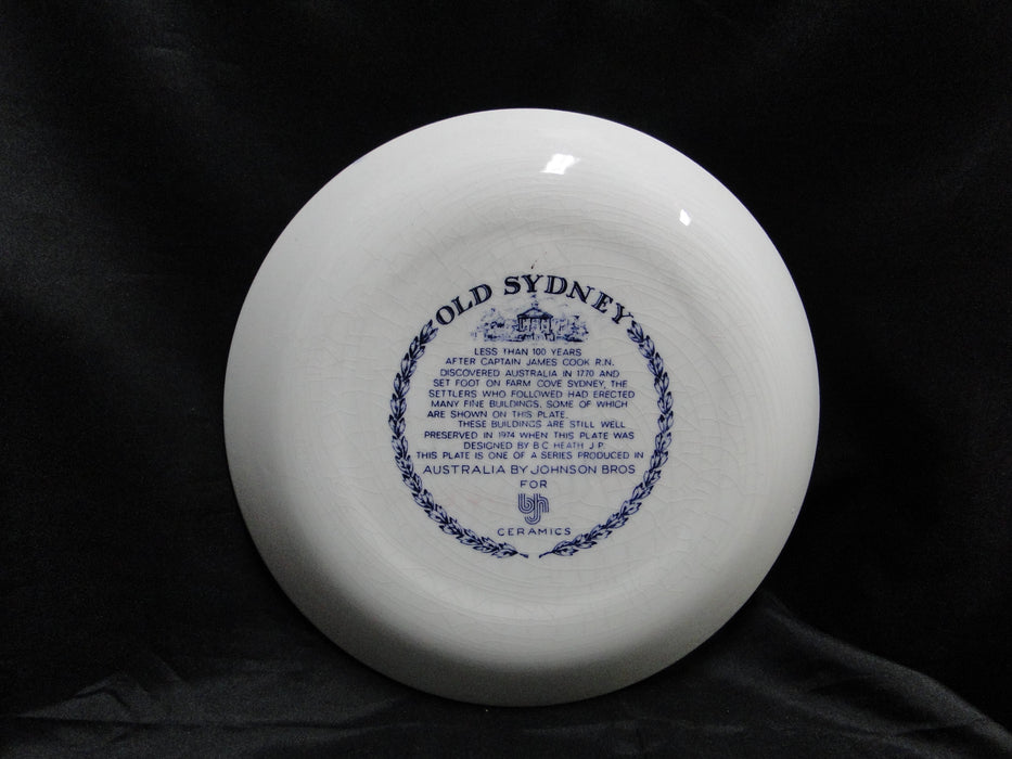 Johnson Brothers Old Sydney, Australia, Blue Scenes: Dinner Plate, 9 7/8", As Is