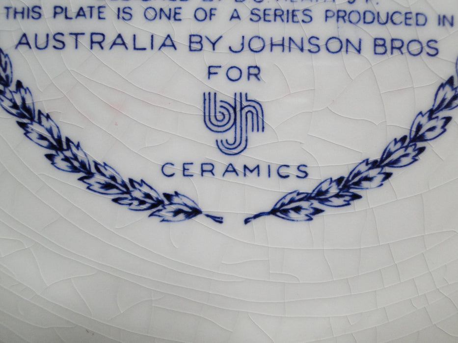 Johnson Brothers Old Sydney, Australia, Blue Scenes: Dinner Plate, 9 7/8", As Is