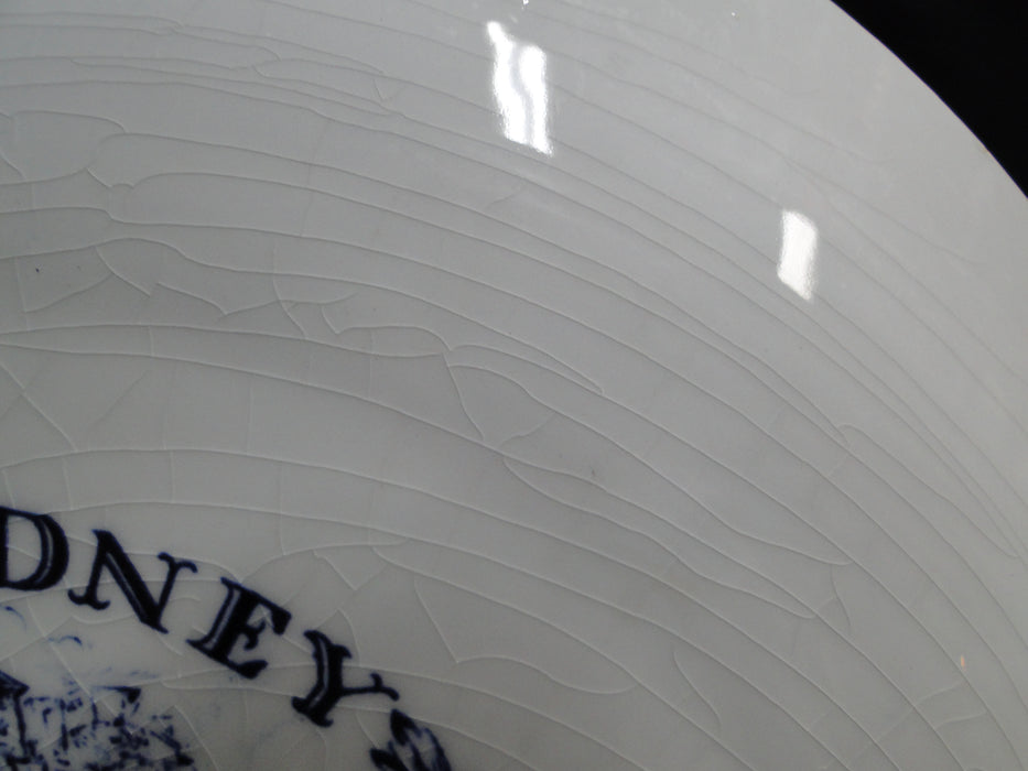 Johnson Brothers Old Sydney, Australia, Blue Scenes: Dinner Plate, 9 7/8", As Is
