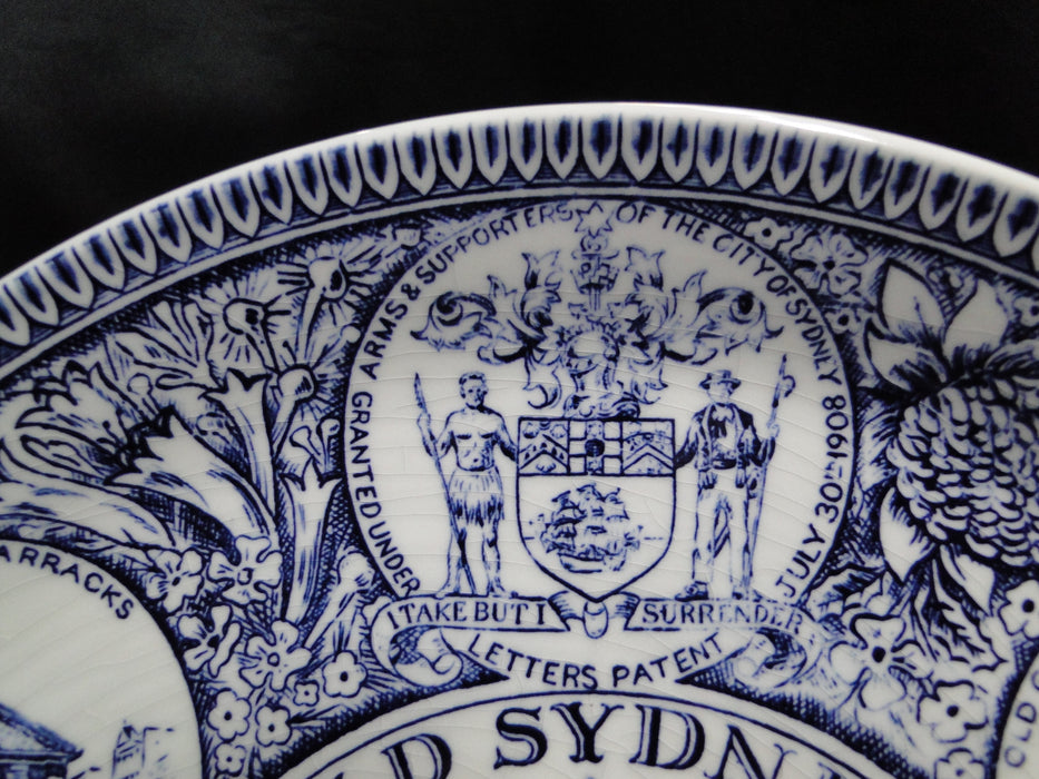 Johnson Brothers Old Sydney, Australia, Blue Scenes: Dinner Plate, 9 7/8", As Is