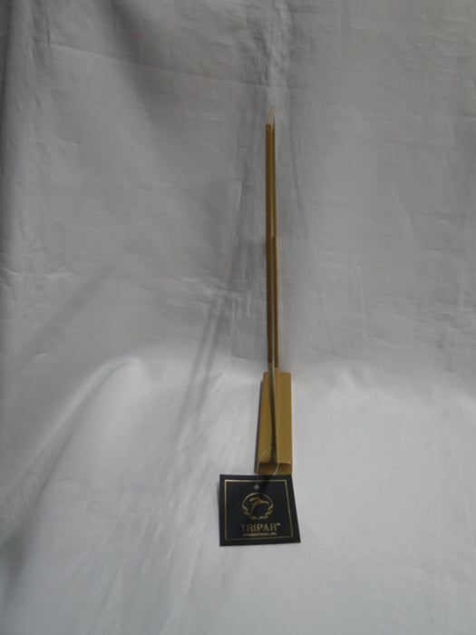 Tripar Octagonal Gold Metal Ornament Tall Stand, 9 1/2" Tall