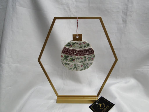 Tripar Octagonal Gold Metal Ornament Tall Stand, 9 1/2" Tall