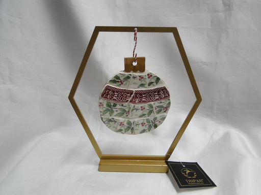 Tripar Octagonal Gold Metal Ornament Short Stand, 7 1/2" Tall