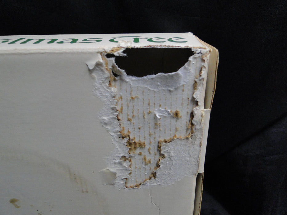 Spode Christmas Tree, Green Trim, England: 2-Tier Serving Tray, Green Trim Loss